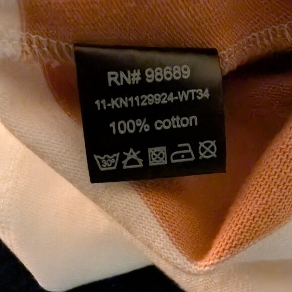 Todd Snyder X Champion -  Long Sleeve Engineered Stripe Tee in Antique White - Picture 4 of 5